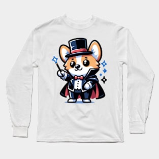 corgi magician Long Sleeve T-Shirt